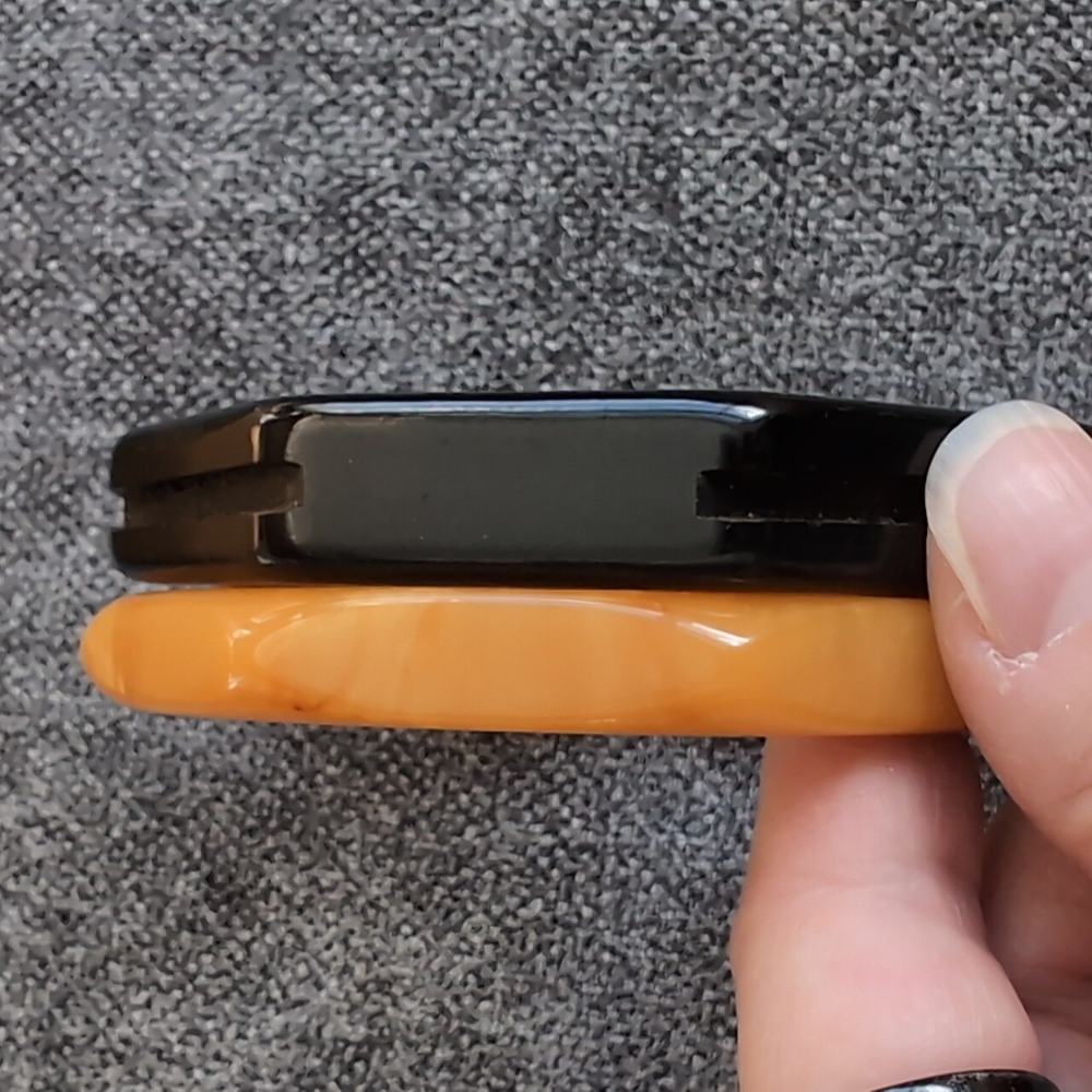 Pair Bakelite Bangle Bracelets Octagonal (Tested,… - image 3